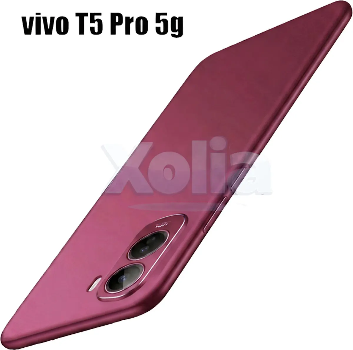 Xolia Back Cover for Vivo T5 Pro 5G (Red, Polycarbonate, Pack of: 1)