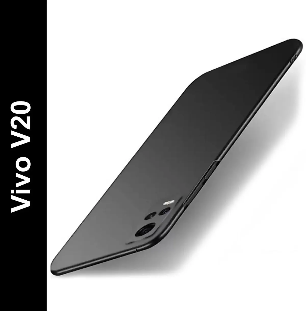 Micvir Back Cover for Vivo V20 (Black, Polycarbonate, Pack of: 1) — image 1 of 5