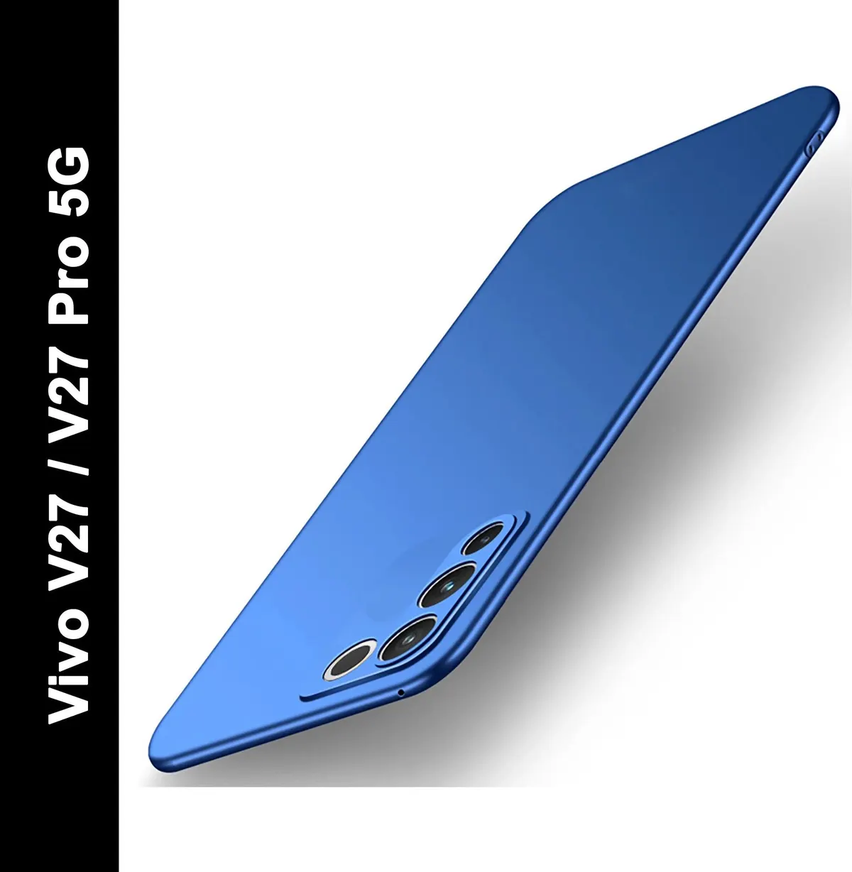 Micvir Back Cover for Vivo V27 Pro 5G (Blue, Hard Case, Polycarbonate, Pack of: 1)