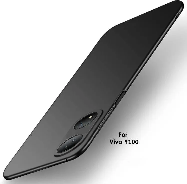 Micvir Back Cover for VIVO Y100 5G (Black, Hard Case, Polycarbonate, Pack of: 1)