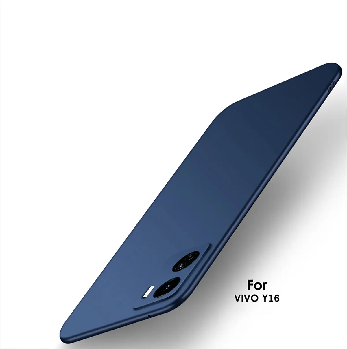 Micvir Back Cover for Vivo Y16 (Blue, Hard Case, Pack of: 1)