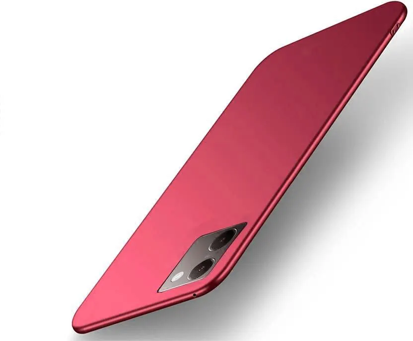 Micvir Back Cover for Vivo Y200 Pro 5G (Red, Polycarbonate, Pack of: 1)