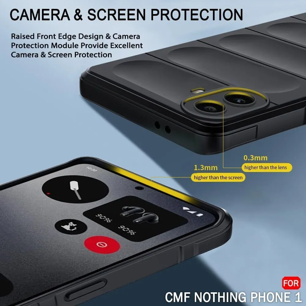 Micvir Back Cover for CMF by Nothing Phone 1 (Black, 3D Case, Silicon, Pack of: 1) — image 2 of 5