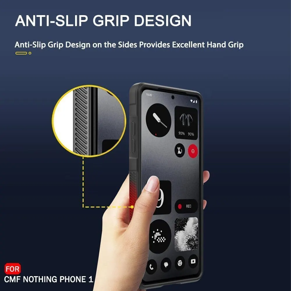 Micvir Back Cover for CMF by Nothing Phone 1 (Black, 3D Case, Silicon, Pack of: 1) — image 5 of 5