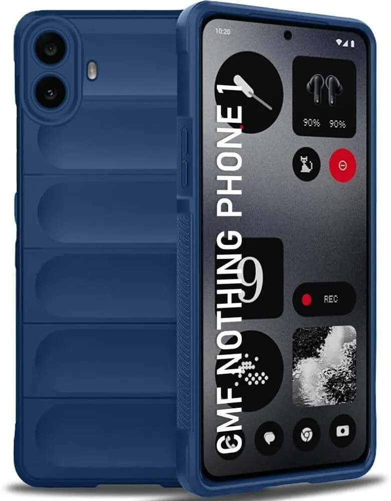 Micvir Back Cover for CMF by Nothing Phone 1 (Blue, 3D Case, Silicon, Pack of: 1)