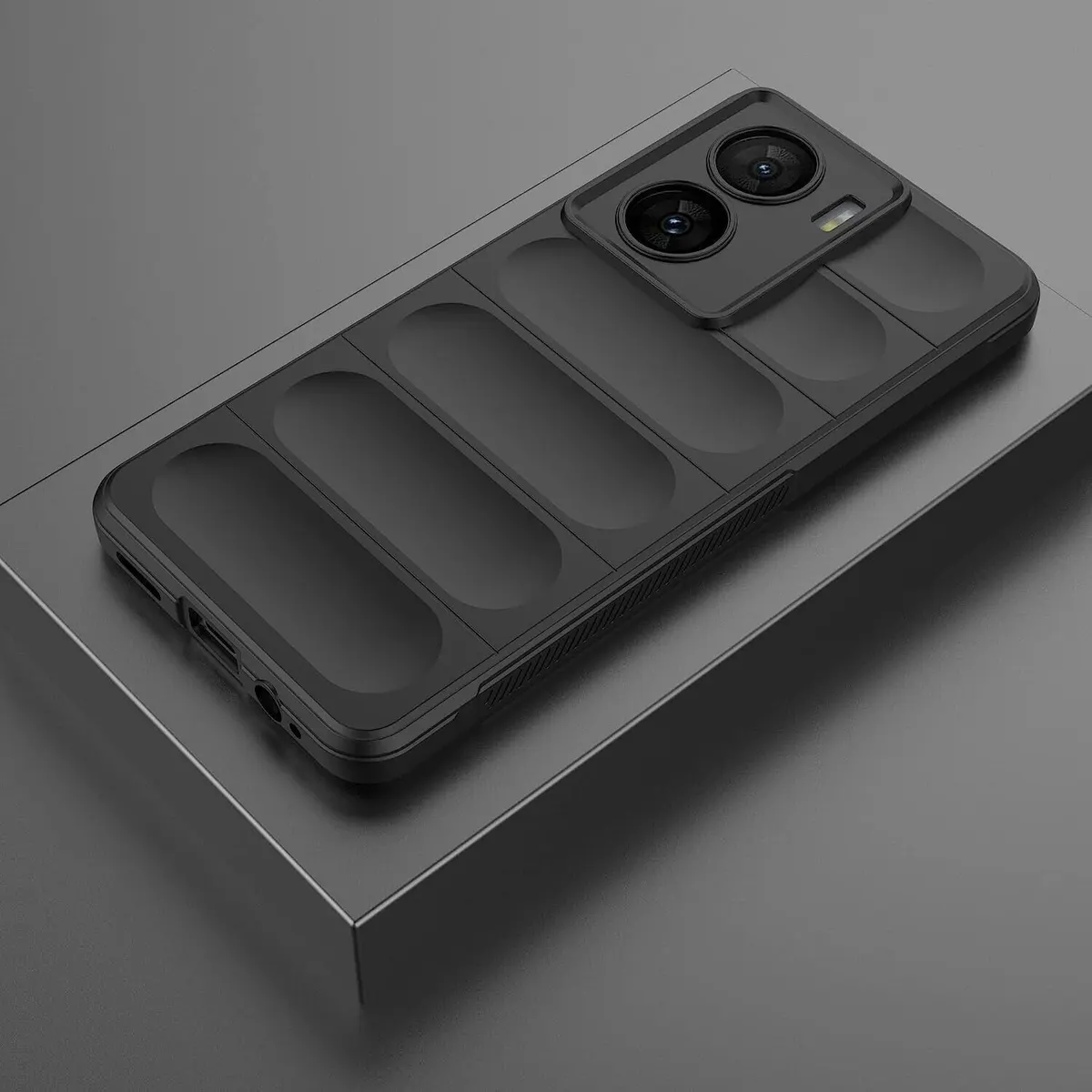 Micvir Back Cover for iQOO Z7 5G (Black, 3D Case, Silicon, Pack of: 1) — image 2 of 5