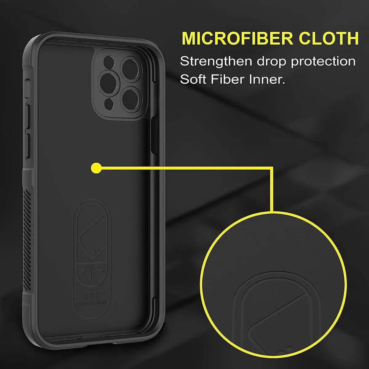 Micvir Back Cover for Apple iPhone 11 Pro (Black, 3D Case, Silicon, Pack of: 1) — image 5 of 5