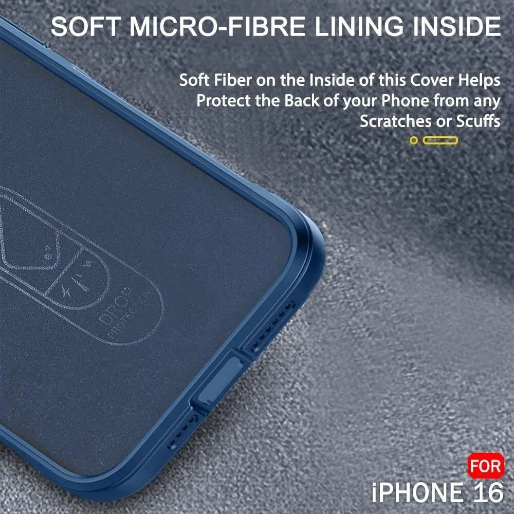 Micvir Back Cover for Apple iPhone 16 (Blue, 3D Case, Silicon, Pack of: 1) — image 5 of 5