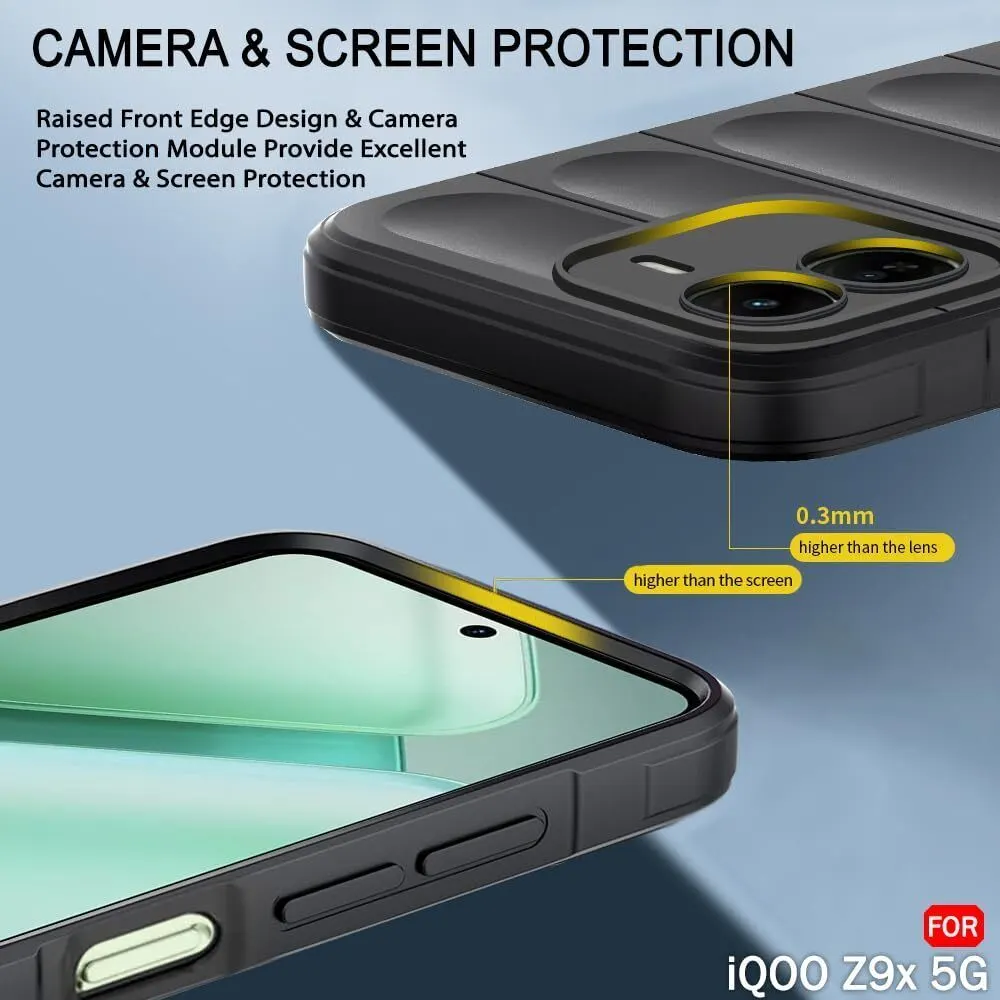 Micvir Back Cover for iQOO Z9X 5G (Black, 3D Case, Silicon, Pack of: 1) — image 2 of 5