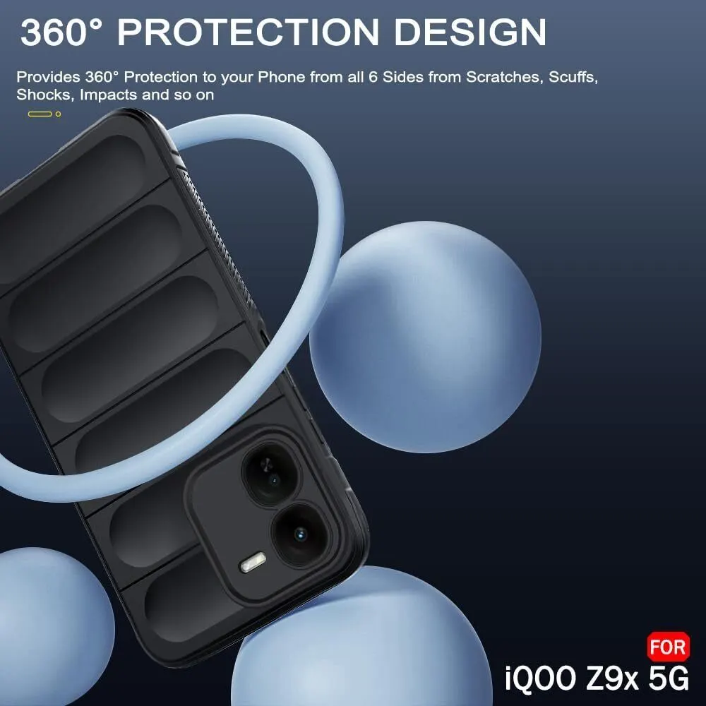 Micvir Back Cover for iQOO Z9X 5G (Black, 3D Case, Silicon, Pack of: 1) — image 3 of 5