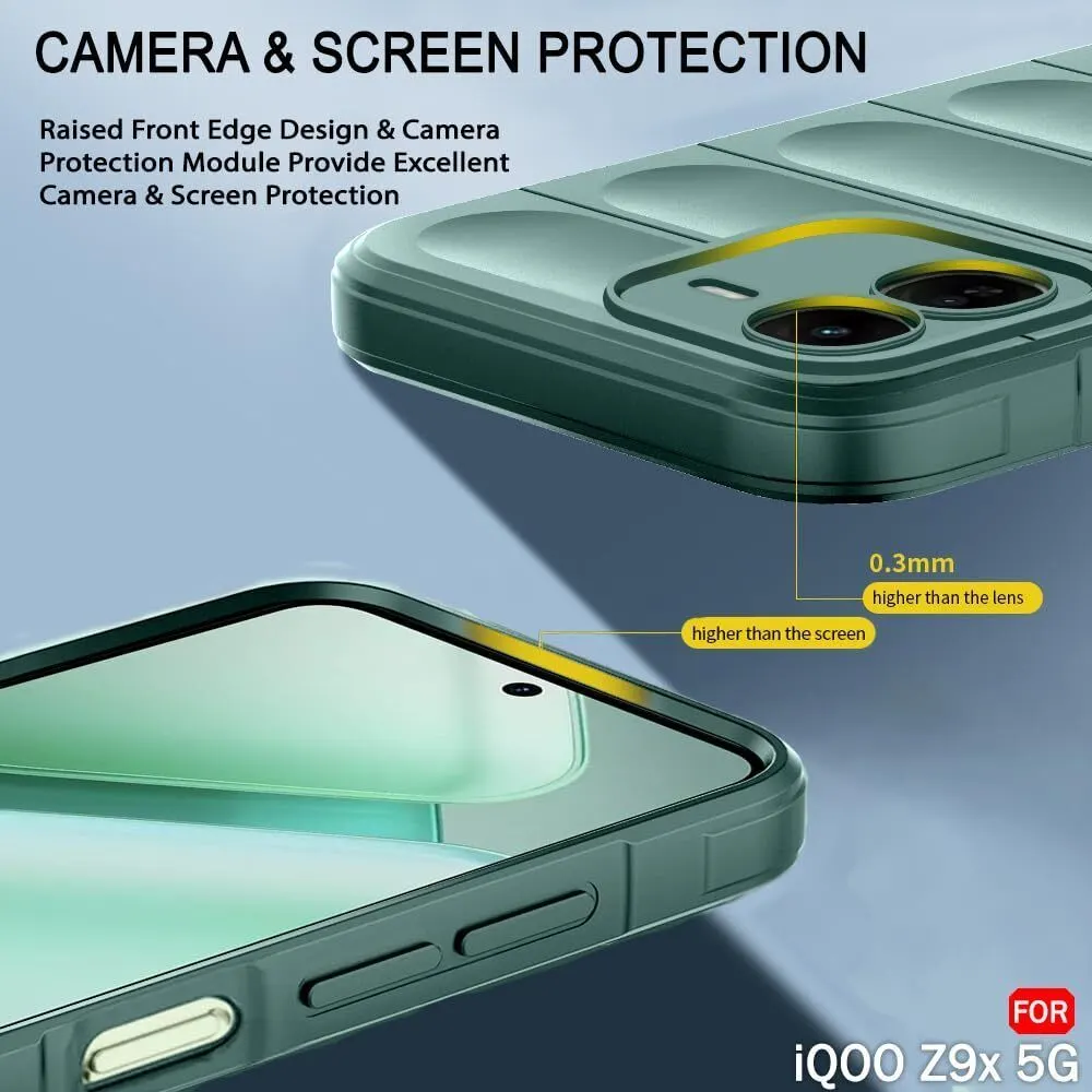 Micvir Back Cover for iQOO Z9X 5G (Green, 3D Case, Silicon, Pack of: 1) — image 2 of 5