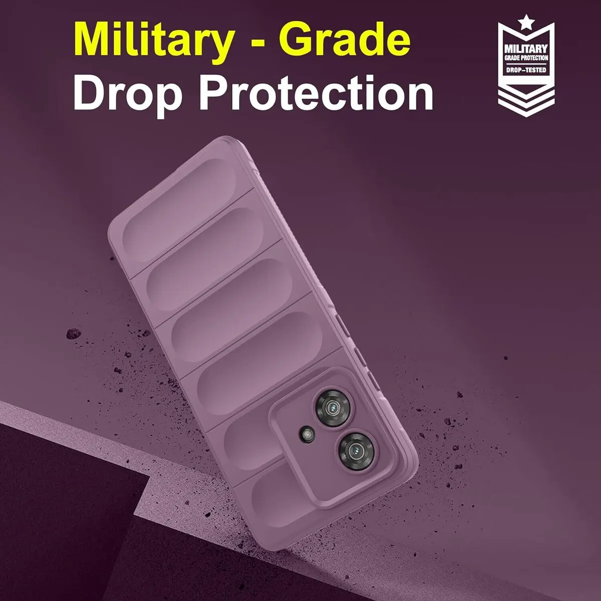 Micvir Back Cover for MOTOROLA Edge 40 Neo (Purple, 3D Case, Silicon, Pack of: 1) — image 2 of 5