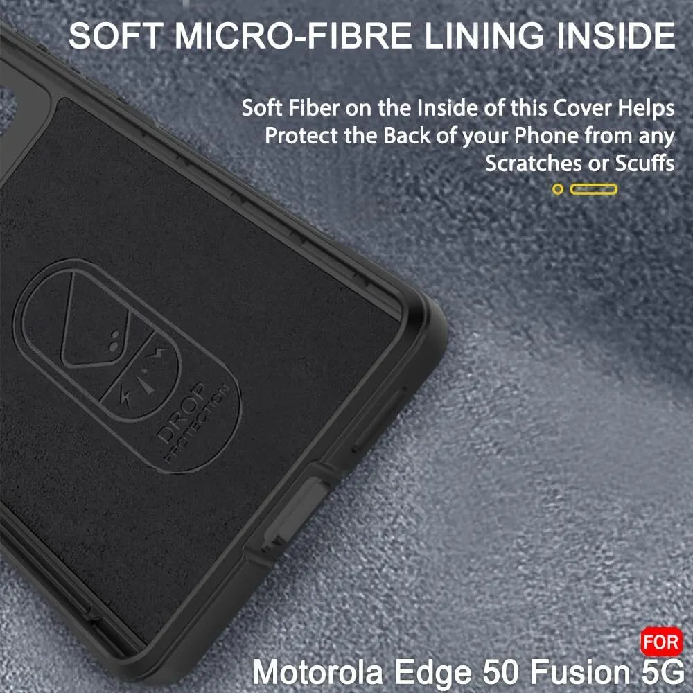 Micvir Back Cover for MOTOROLA Edge 50 Fusion (Black, 3D Case, Silicon, Pack of: 1) — image 4 of 5