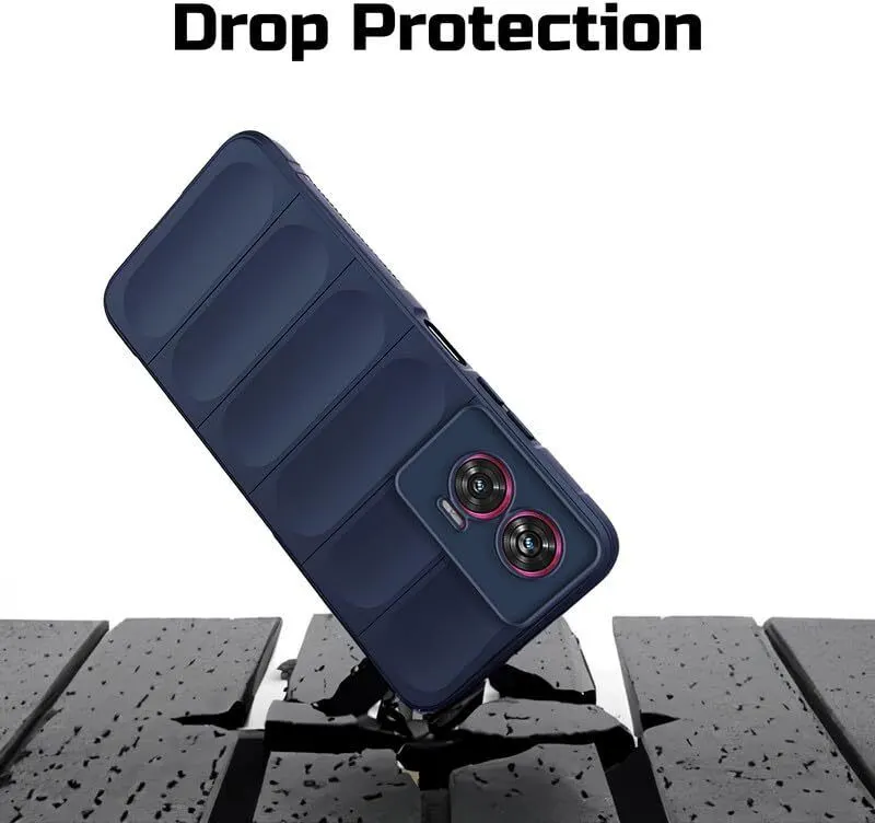 Micvir Back Cover for MOTOROLA Edge 50 Fusion (Blue, 3D Case, Silicon, Pack of: 1) — image 2 of 5