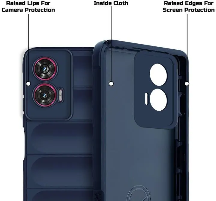 Micvir Back Cover for MOTOROLA Edge 50 Fusion (Blue, 3D Case, Silicon, Pack of: 1) — image 3 of 5