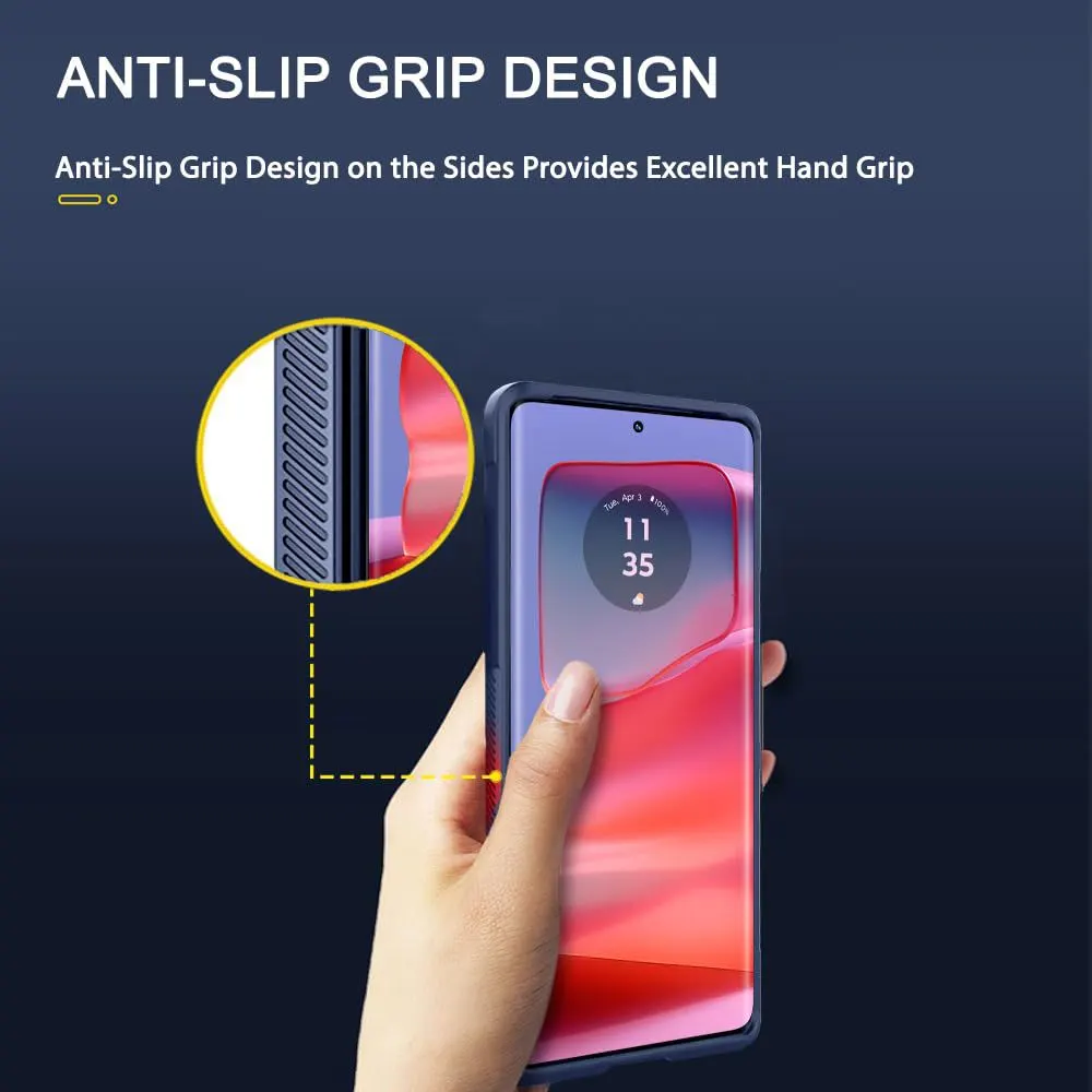 Micvir Back Cover for MOTOROLA Edge 50 Fusion (Blue, 3D Case, Silicon, Pack of: 1) — image 5 of 5