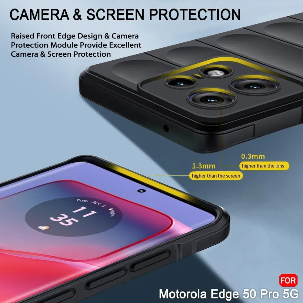Micvir Back Cover for Motorola Edge 50 Pro 5G (Black, 3D Case, Silicon, Pack of: 1) — image 2 of 5