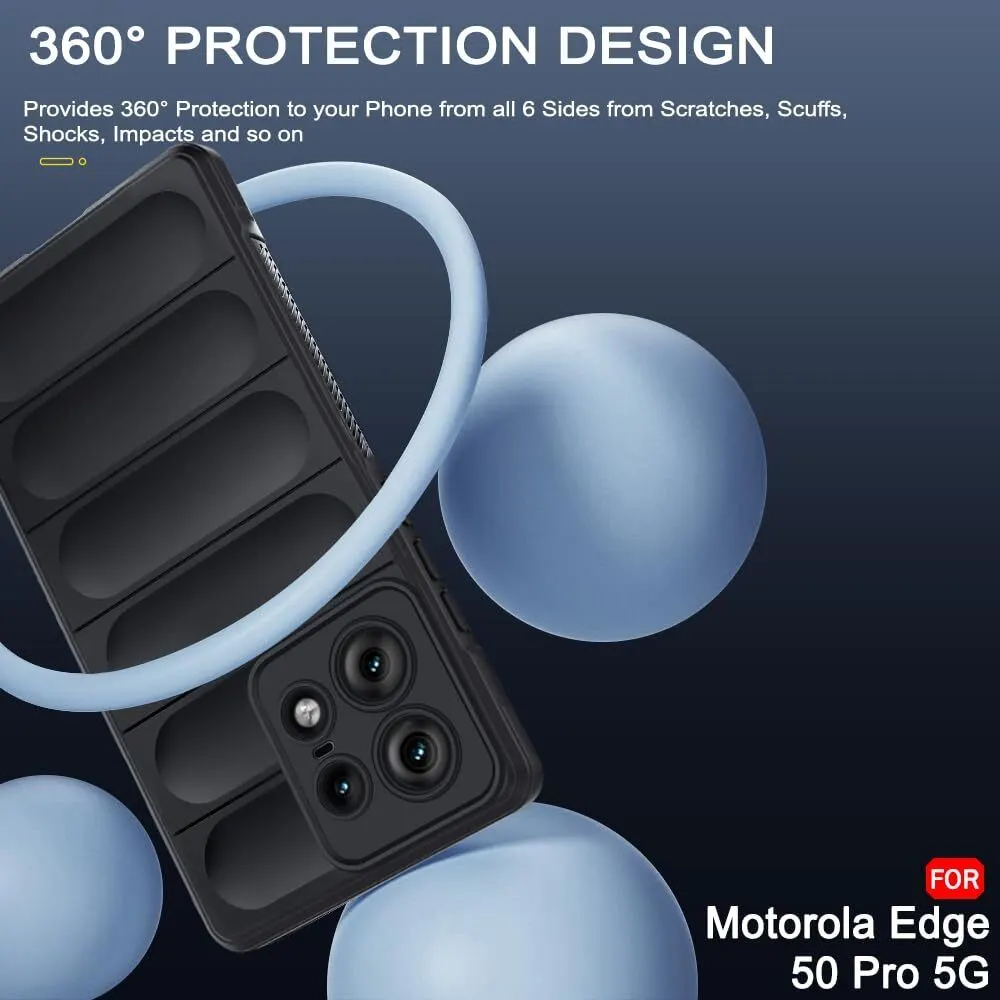 Micvir Back Cover for Motorola Edge 50 Pro 5G (Black, 3D Case, Silicon, Pack of: 1) — image 3 of 5