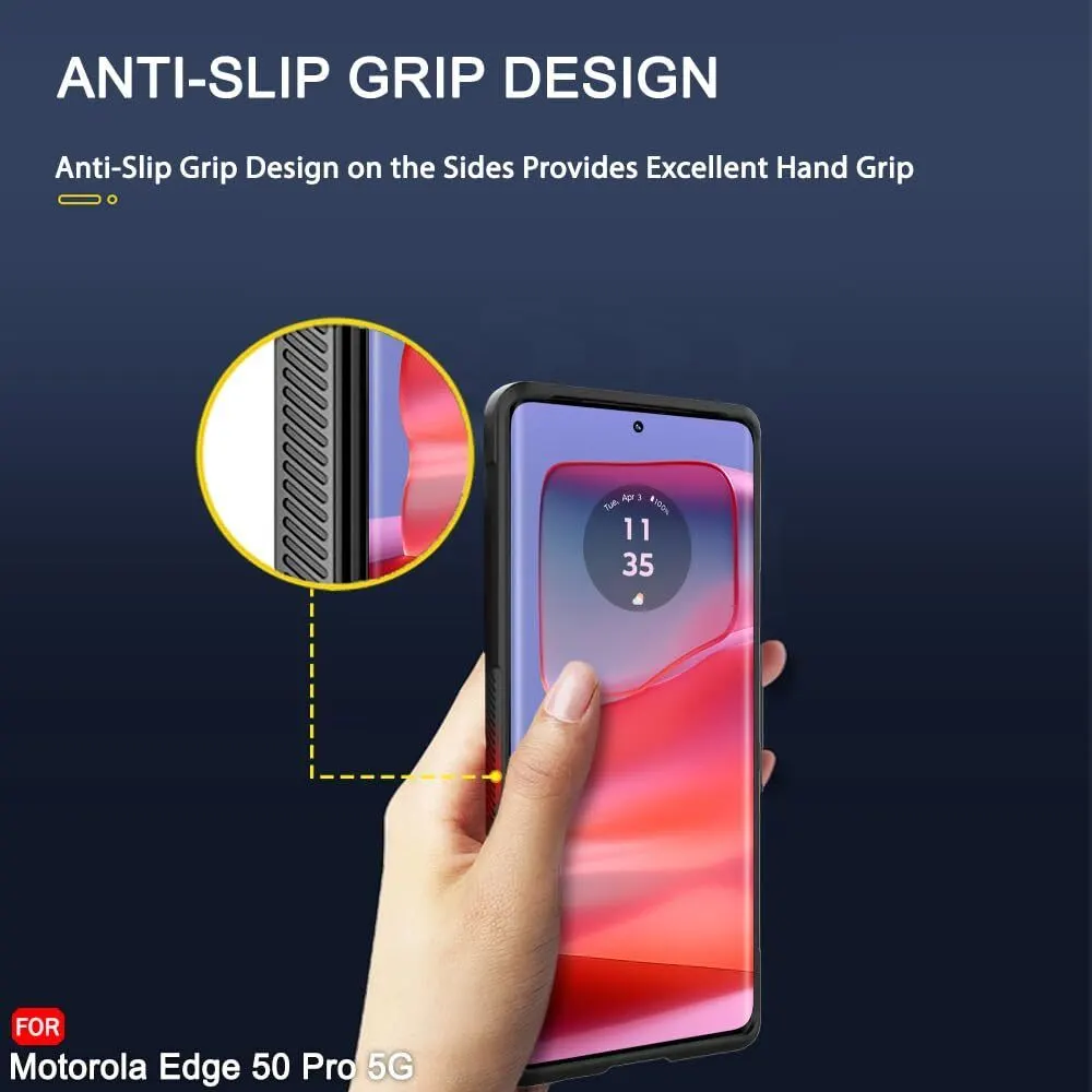 Micvir Back Cover for Motorola Edge 50 Pro 5G (Black, 3D Case, Silicon, Pack of: 1) — image 5 of 5