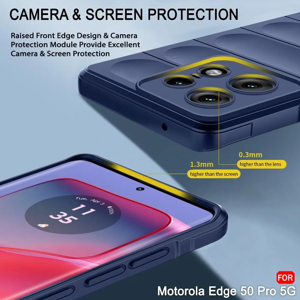 Micvir Back Cover for Motorola Edge 50 Pro 5G (Blue, 3D Case, Silicon, Pack of: 1) — image 2 of 5