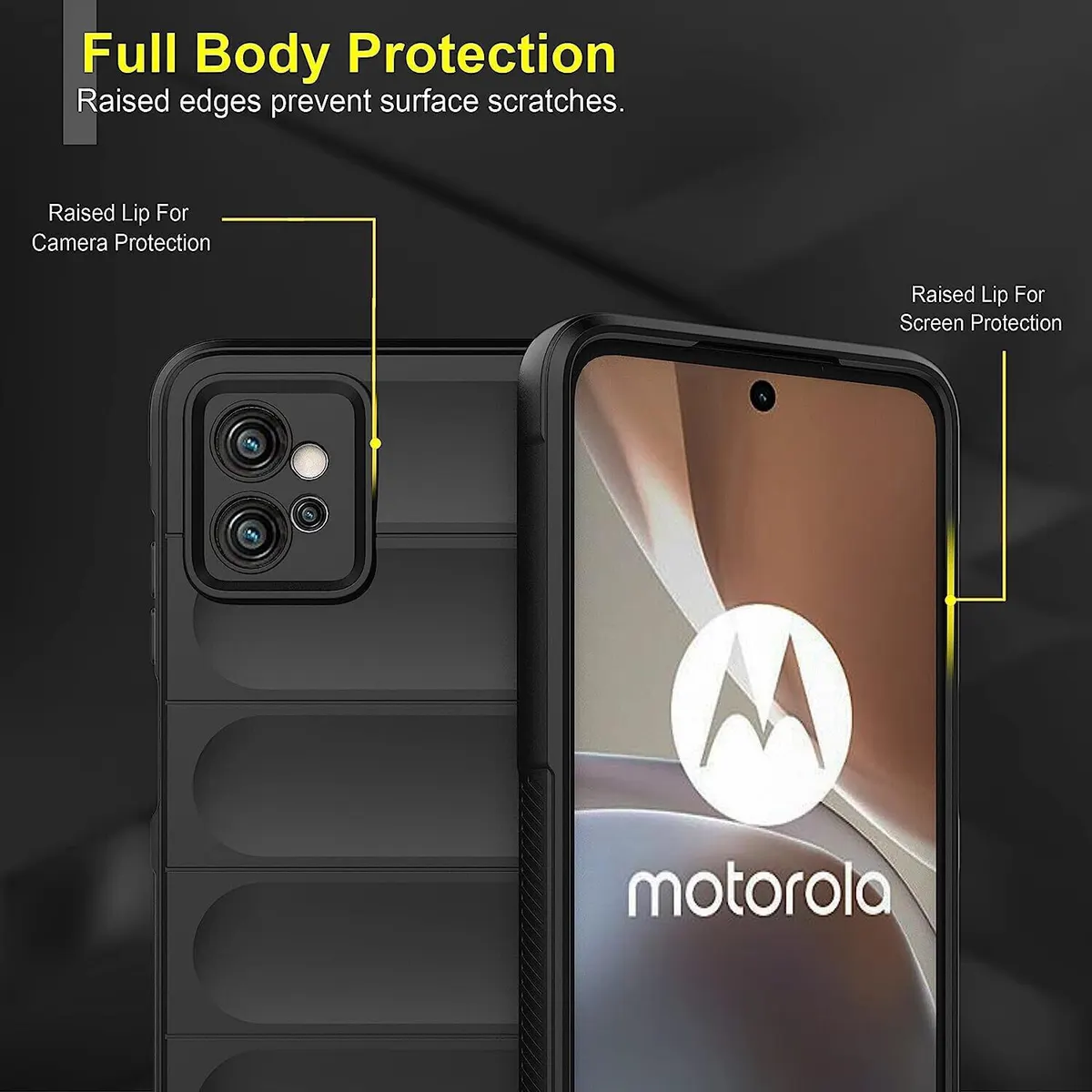 Micvir Back Cover for Motorola G32 (Black, 3D Case, Silicon, Pack of: 1) — image 2 of 5