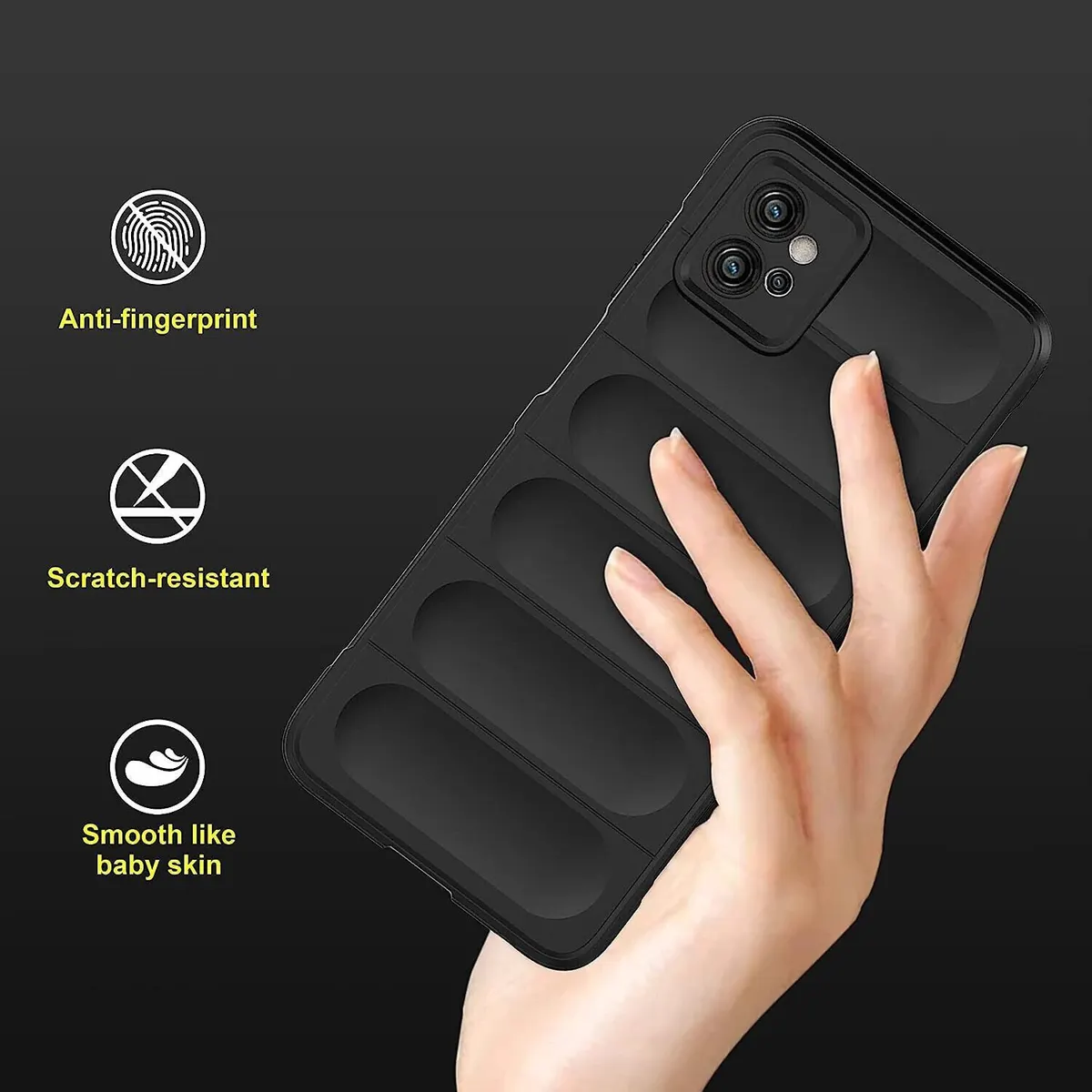 Micvir Back Cover for Motorola G32 (Black, 3D Case, Silicon, Pack of: 1) — image 4 of 5