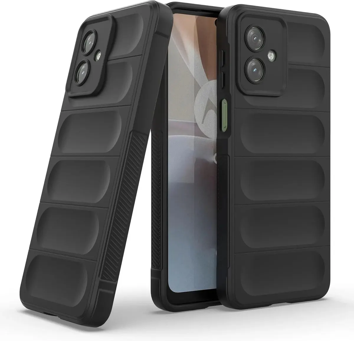 Micvir Back Cover for Motorola Moto G54 5G (Black, Silicon, Pack of: 1)