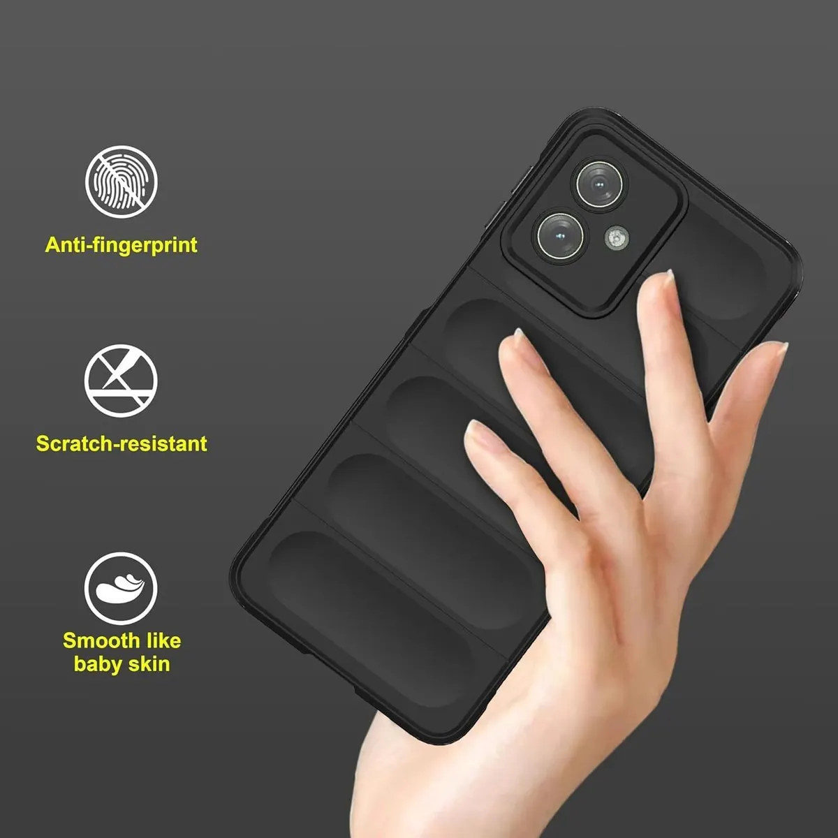 Micvir Back Cover for Motorola Moto G54 5G (Black, Silicon, Pack of: 1) — image 3 of 5