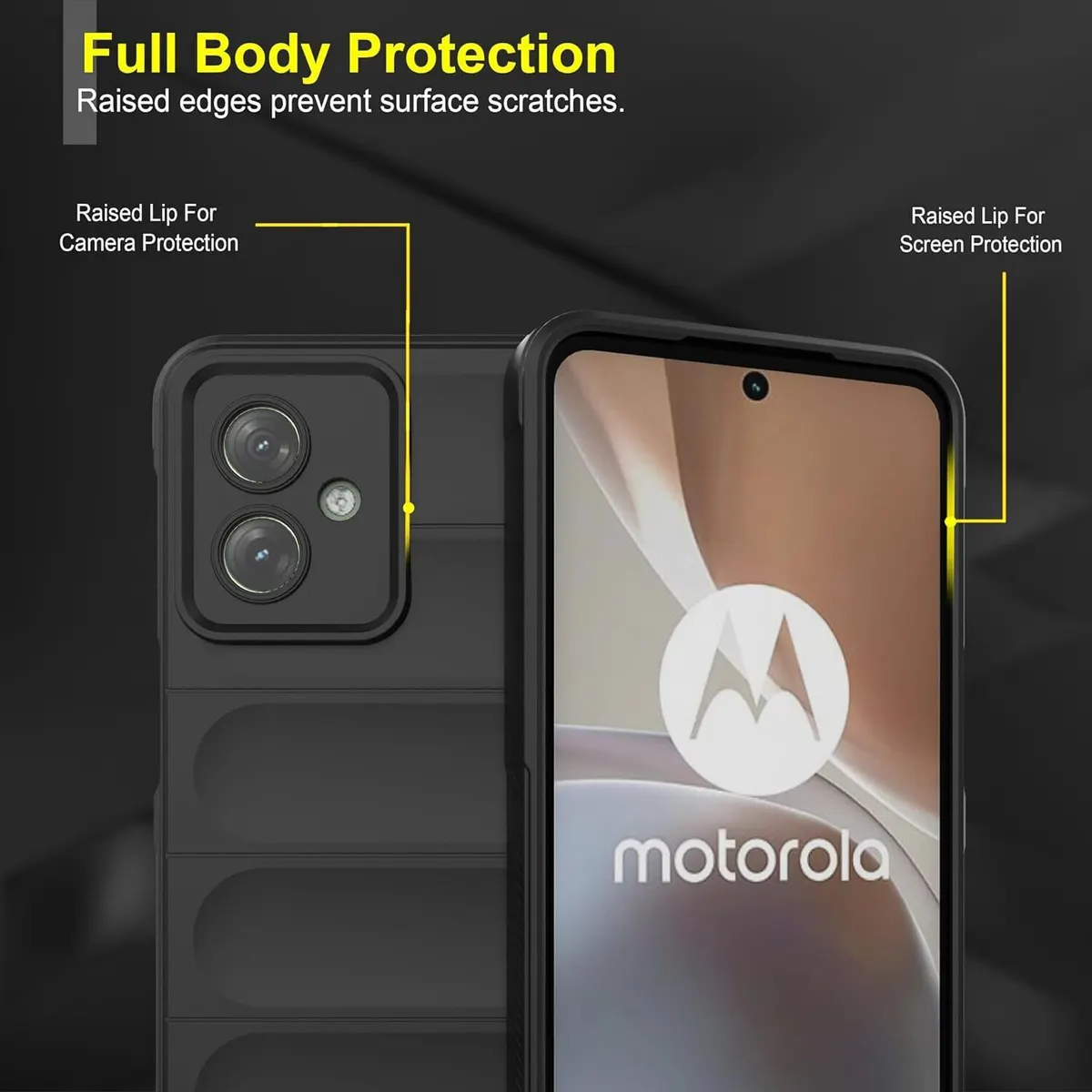 Micvir Back Cover for Motorola Moto G54 5G (Black, Silicon, Pack of: 1) — image 4 of 5