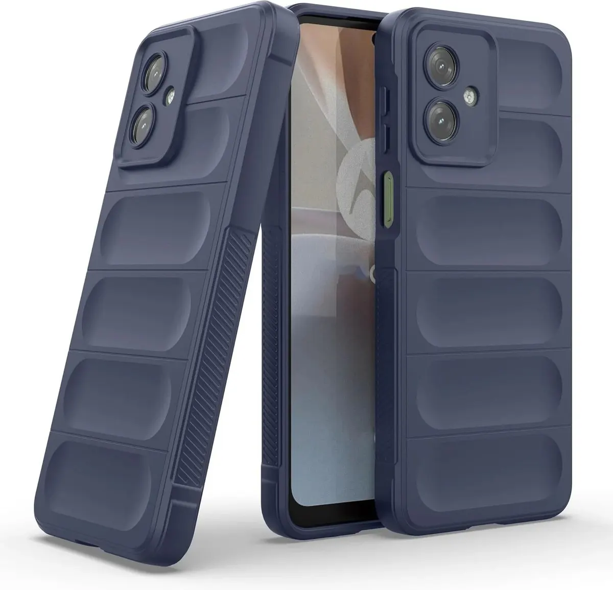Micvir Back Cover for Motorola Moto G54 5G (Blue, 3D Case, Silicon, Pack of: 1)