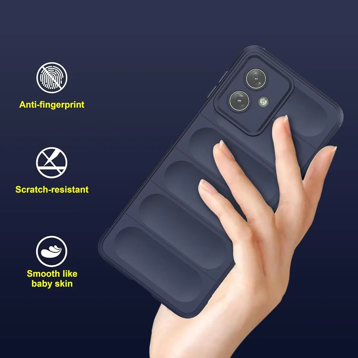 Micvir Back Cover for Motorola Moto G54 5G (Blue, 3D Case, Silicon, Pack of: 1) — image 3 of 5