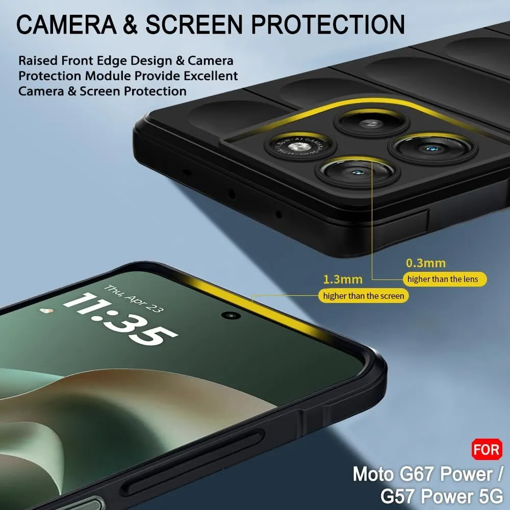 Xolia Back Cover for Motorola Moto G57 Power 5G (Black, 3D Case, Silicon, Pack of: 1) — image 3 of 5