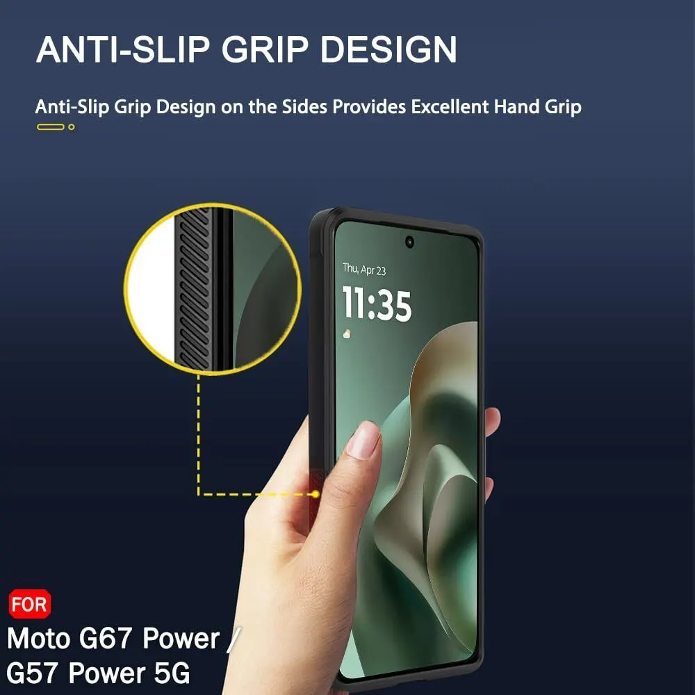 Xolia Back Cover for Motorola Moto G57 Power 5G (Black, 3D Case, Silicon, Pack of: 1) — image 5 of 5