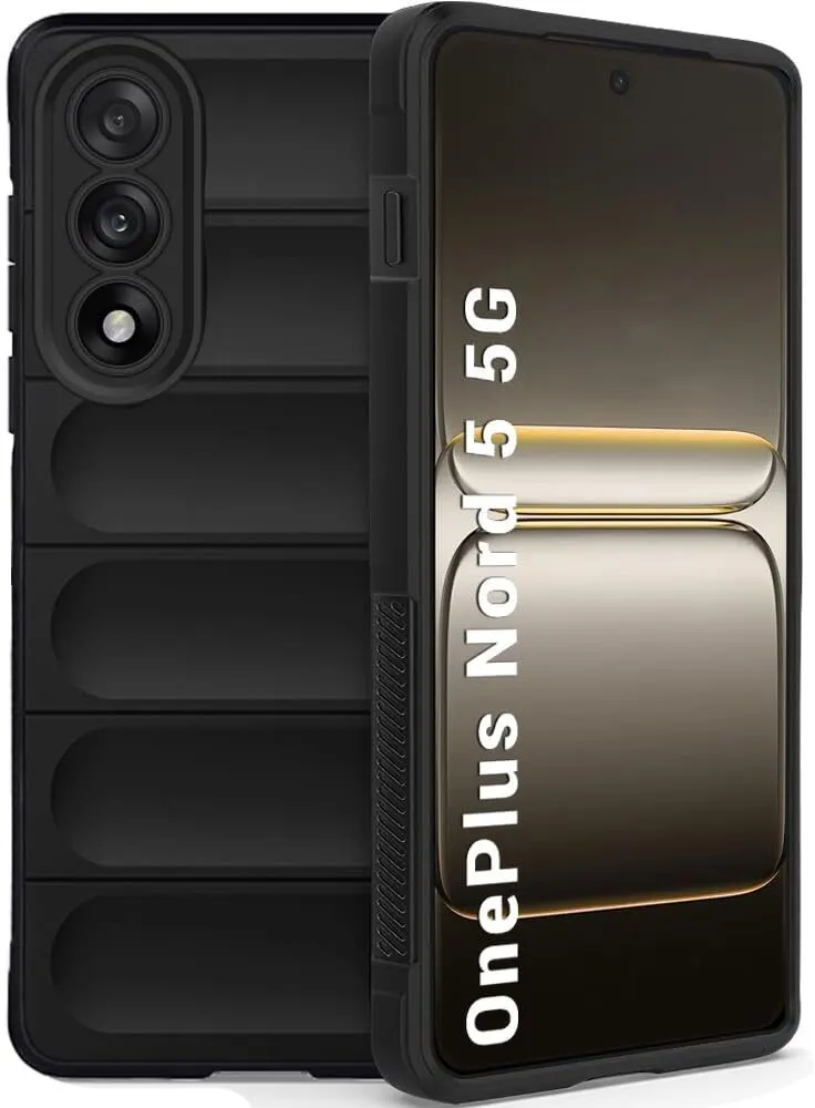 Micvir Back Cover for OnePlus Nord 5 (Black, 3D Case, Silicon, Pack of: 1)