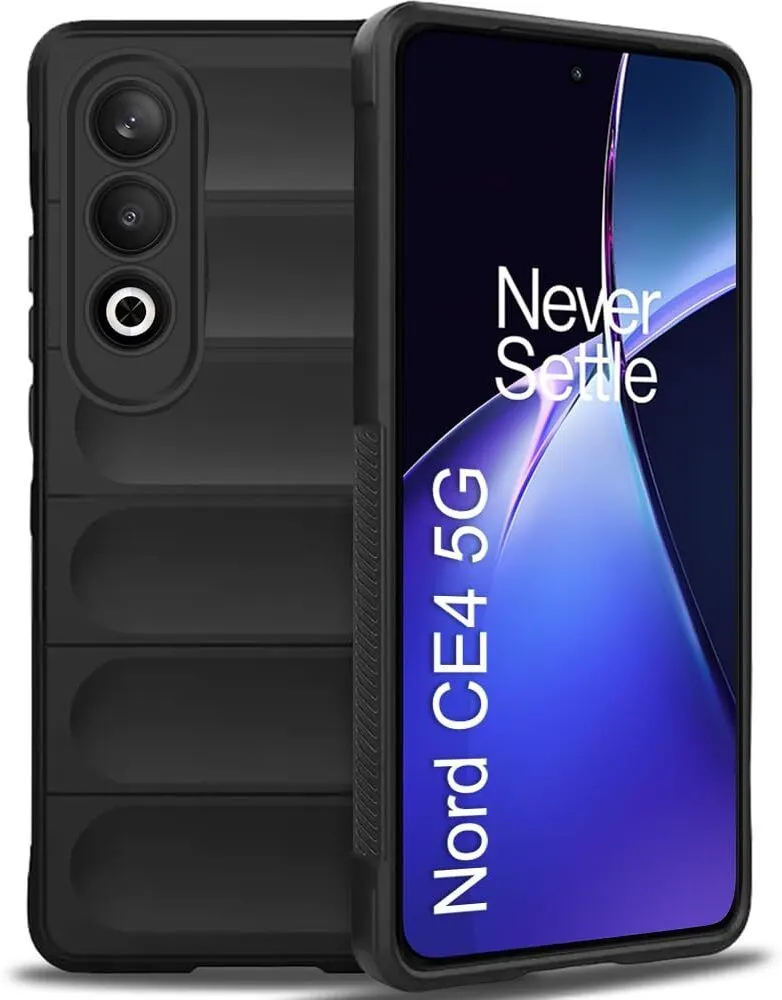 Micvir Back Cover for OnePlus Nord CE 4 5G (Black, Silicon, Pack of: 1)