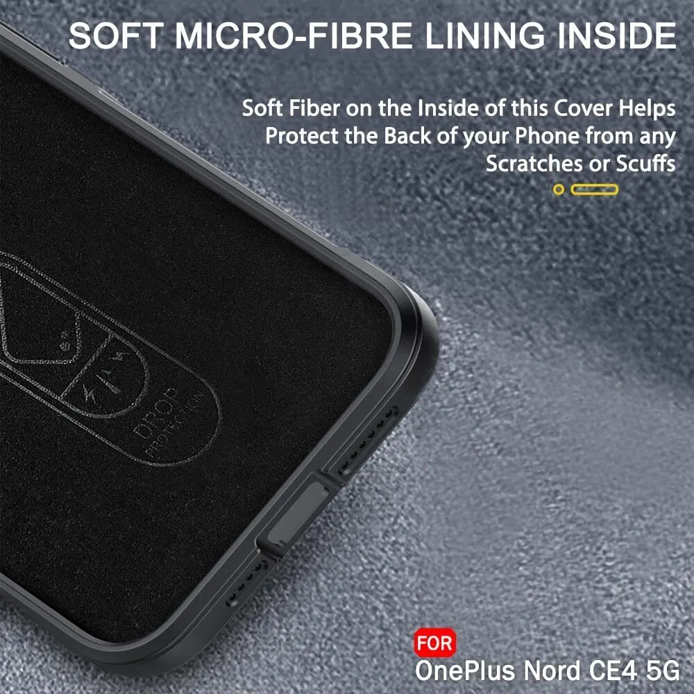 Micvir Back Cover for OnePlus Nord CE 4 5G (Black, Silicon, Pack of: 1) — image 4 of 5
