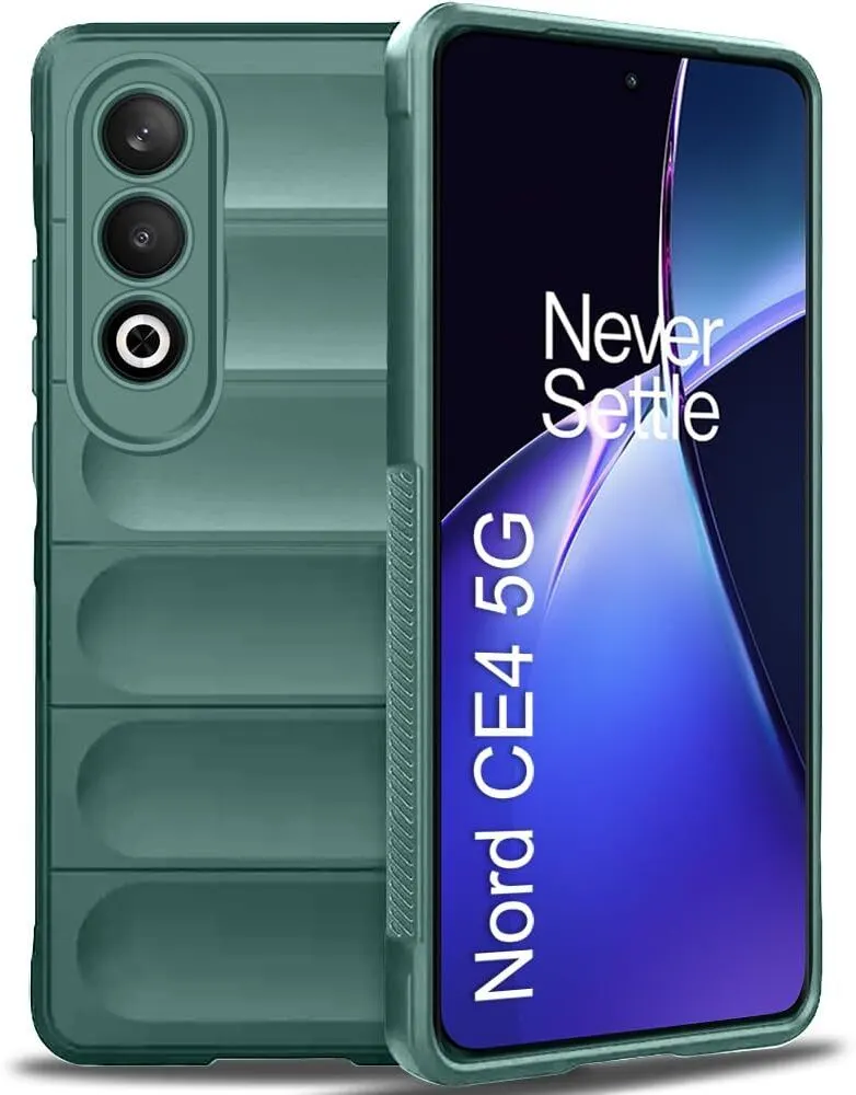 Micvir Back Cover for OnePlus Nord CE 4 5G (Green, Silicon, Pack of: 1)