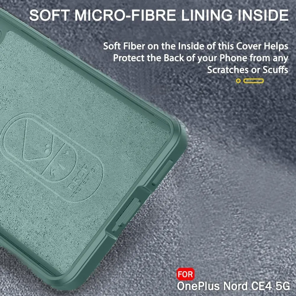 Micvir Back Cover for OnePlus Nord CE 4 5G (Green, Silicon, Pack of: 1) — image 4 of 5