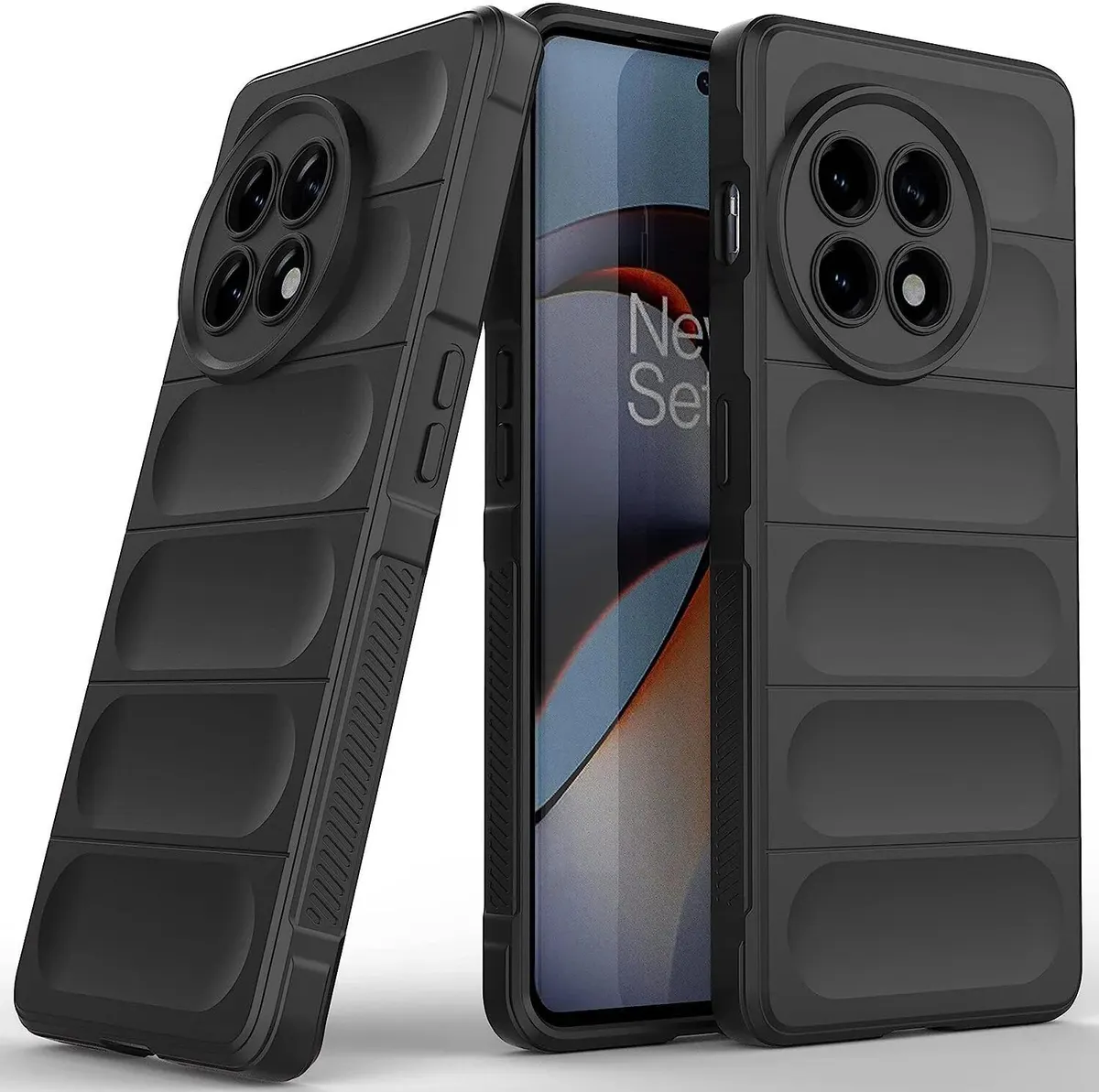 Micvir Back Cover for OnePlus 11R 5G (Black, 3D Case, Silicon, Pack of: 1)
