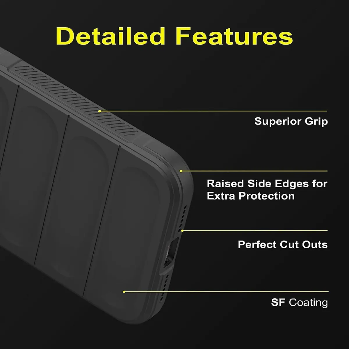 Micvir Back Cover for OnePlus 11R 5G (Black, 3D Case, Silicon, Pack of: 1) — image 4 of 5