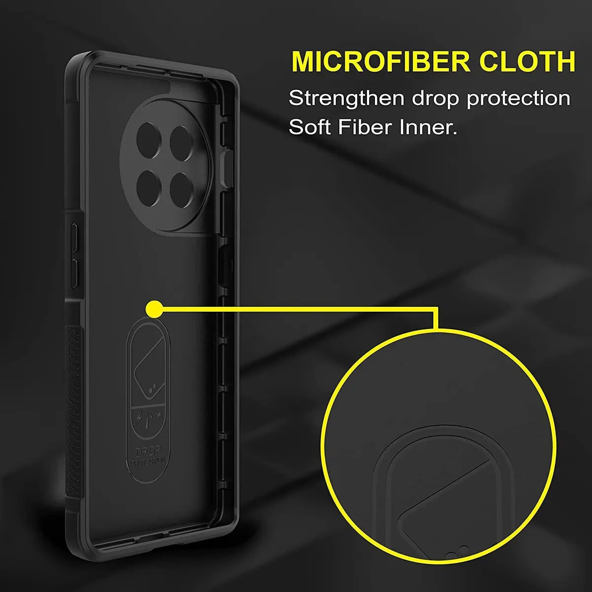 Micvir Back Cover for OnePlus 11R 5G (Black, 3D Case, Silicon, Pack of: 1) — image 5 of 5