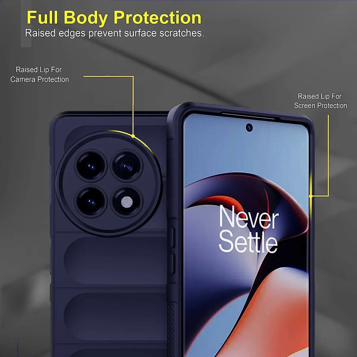 Micvir Back Cover for OnePlus 11R 5G (Blue, 3D Case, Silicon, Pack of: 1) — image 2 of 5