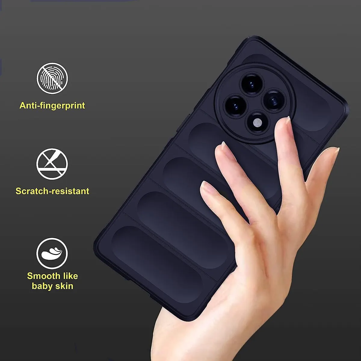 Micvir Back Cover for OnePlus 11R 5G (Blue, 3D Case, Silicon, Pack of: 1) — image 3 of 5