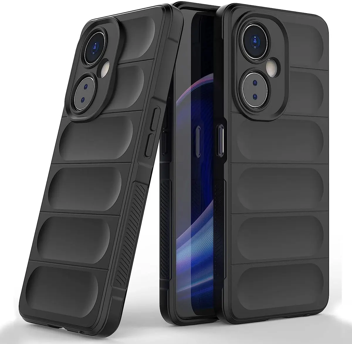 Micvir Back Cover for OnePlus Nord CE 3 Lite 5G (Black, 3D Case, Silicon, Pack of: 1)