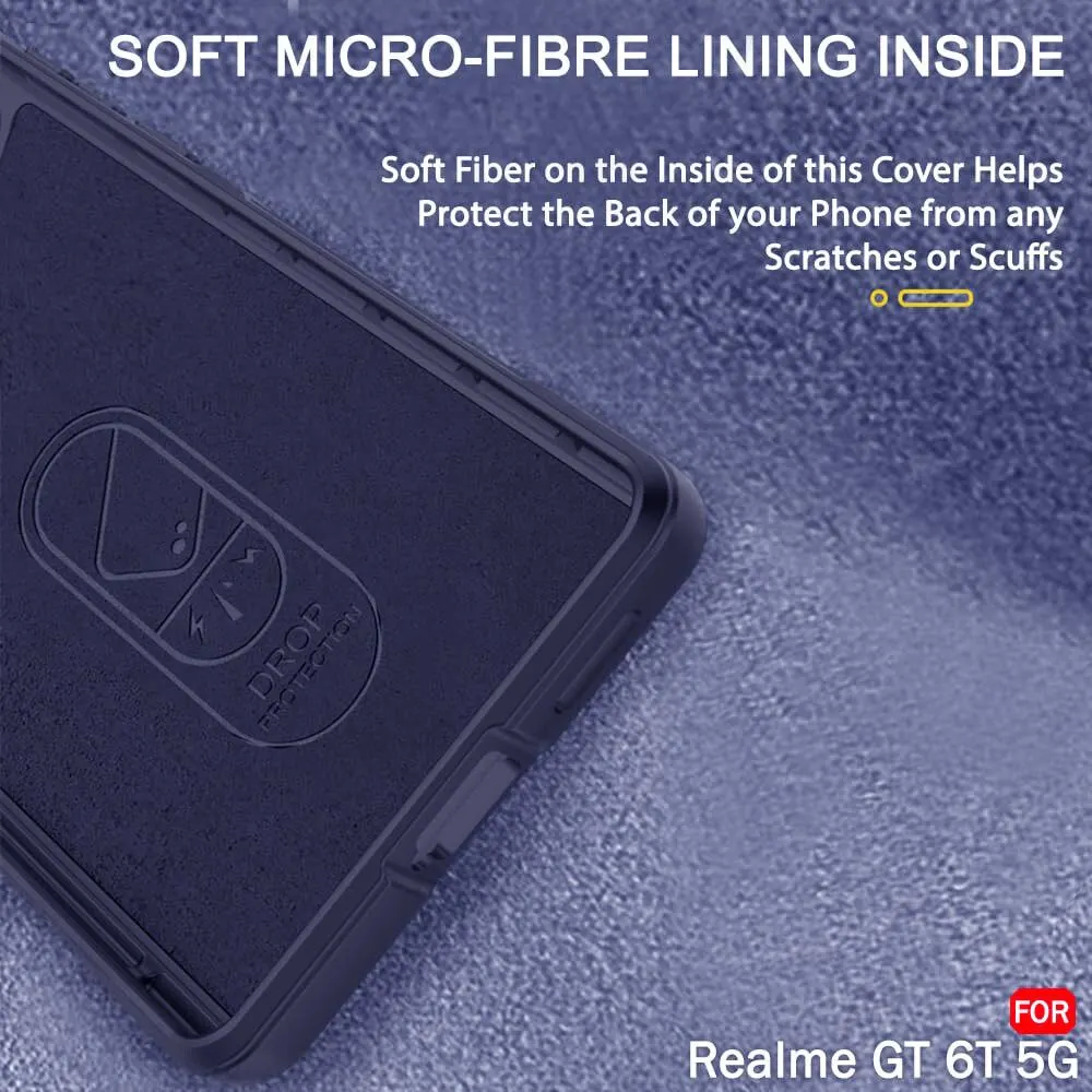 Micvir Back Cover for Realme GT 6T 5G (Blue, 3D Case, Silicon, Pack of: 1) — image 4 of 5