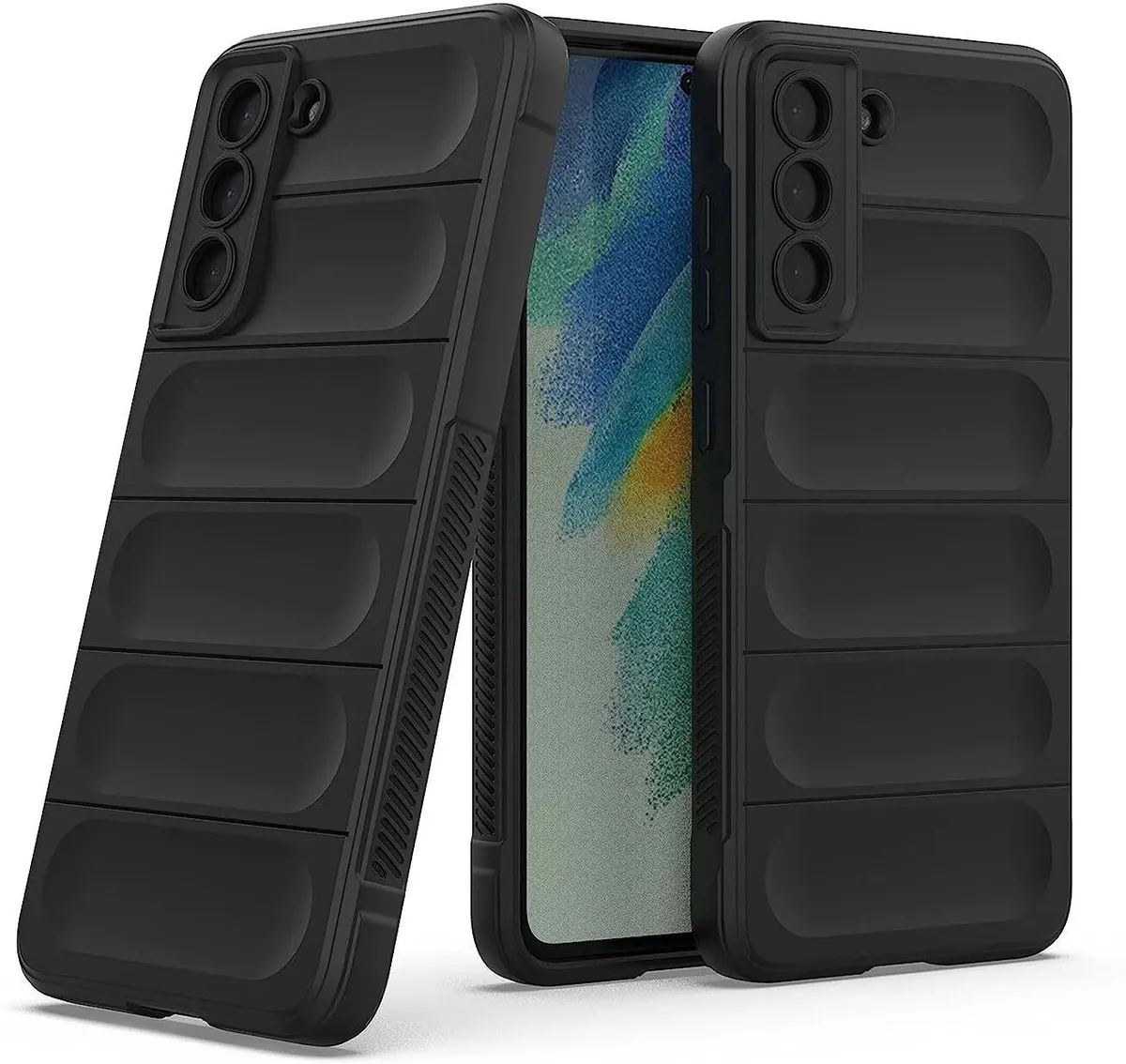 Micvir Back Cover for Samsung Galaxy S21 FE 5G (Black, 3D Case, Silicon, Pack of: 1)