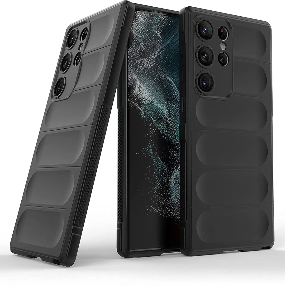 Micvir Back Cover for Samsung Galaxy S23 Ultra 5G (Black, 3D Case, Silicon, Pack of: 1)