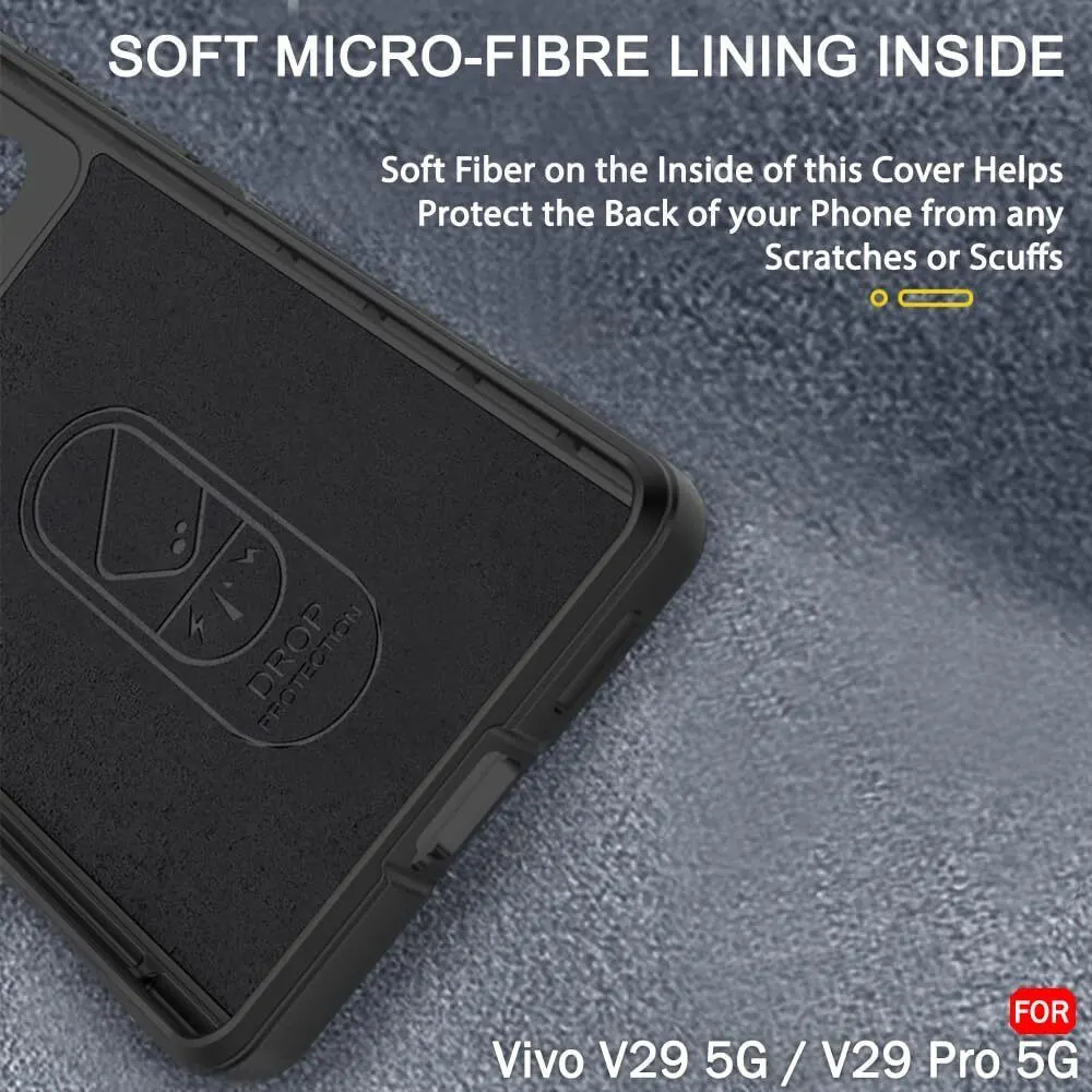 Micvir Back Cover for vivo V29 5G (Black, 3D Case, Silicon, Pack of: 1) — image 5 of 5