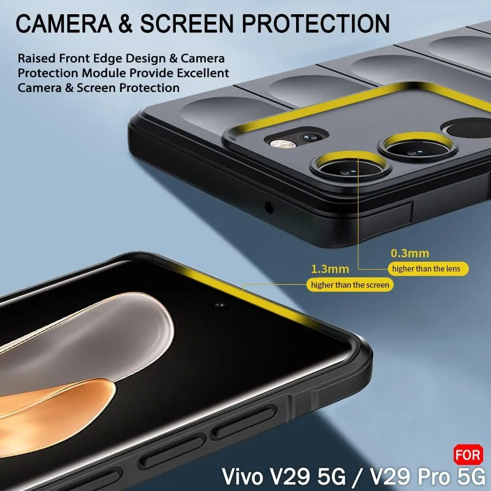Micvir Back Cover for Vivo V29 Pro 5G (Black, 3D Case, Silicon, Pack of: 1) — image 2 of 4