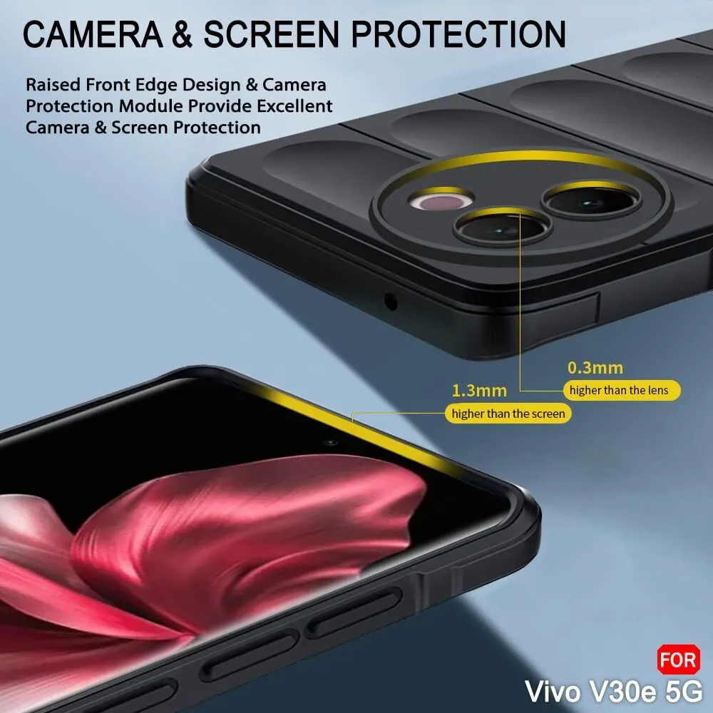 Micvir Back Cover for Vivo V30e 5G (Black, Silicon, Pack of: 1) — image 2 of 5